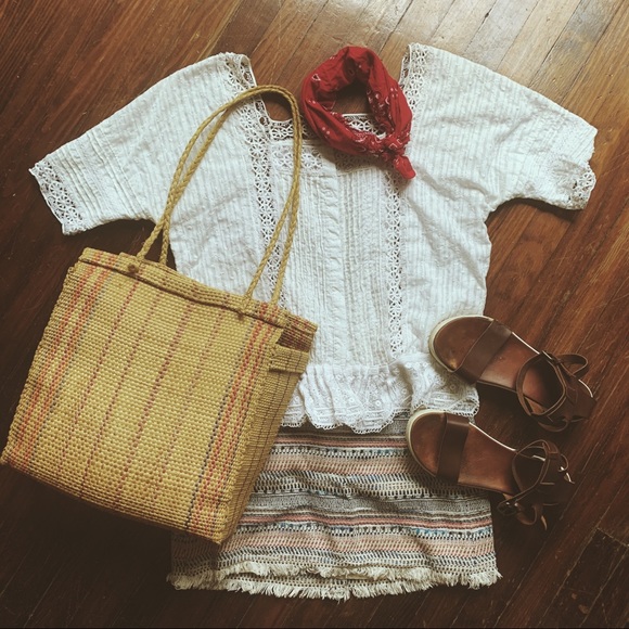 Free People Tops - Free People Eyelet Button Down Top